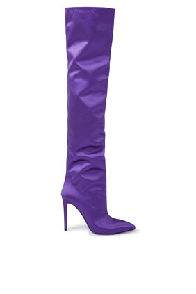 Over The Knee 105 Stiletto Satin Boot
